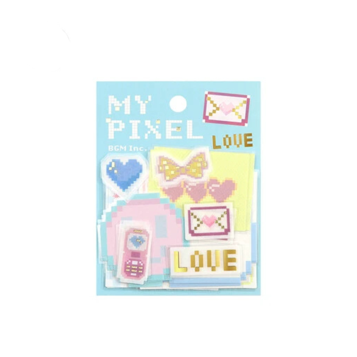 BGM My Pixel Message Me Writable Memo Sticker Pack — Kawaii Y2K Pixel Planner Stickers