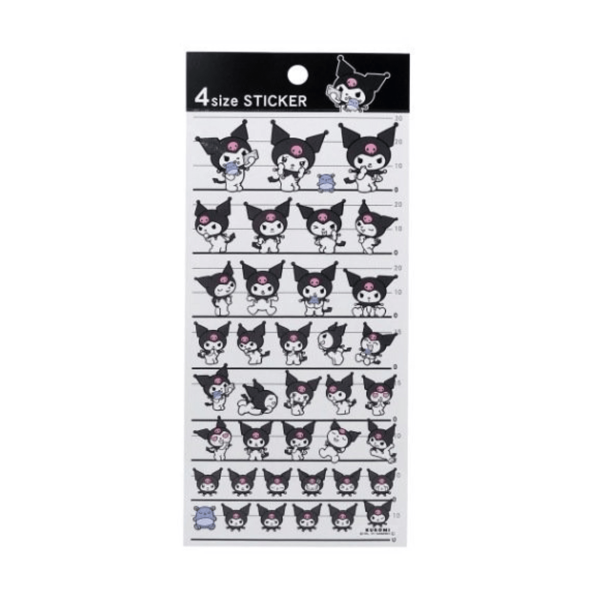 Kamio Japan Kuromi Multi-Size Sticker Sheet — Kawaii Japanese Planner Stickers - Dream Beam
