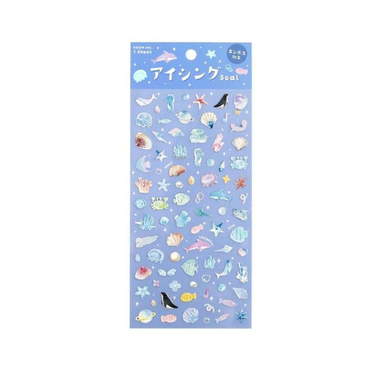 BGM Icing Ocean & Space Clear Sticker Sheet — Kawaii Japanese Planner Stickers