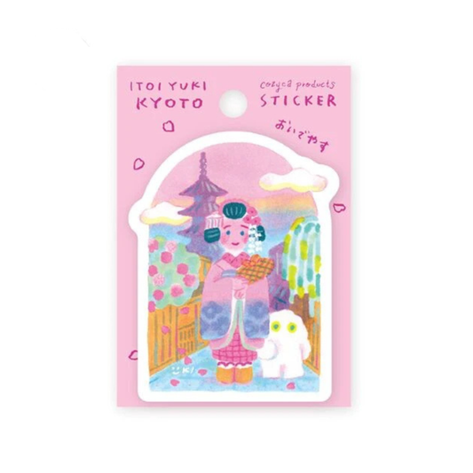 Itoi Yuki Kyoto Die-Cut Sticker — Waterproof Japanese Vinyl Sticker (Artist Series)