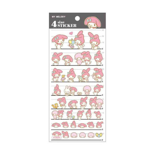 My Melody Multi-Size Sticker Sheet — Sanrio Kawaii Japanese Planner Stickers (Kamio)