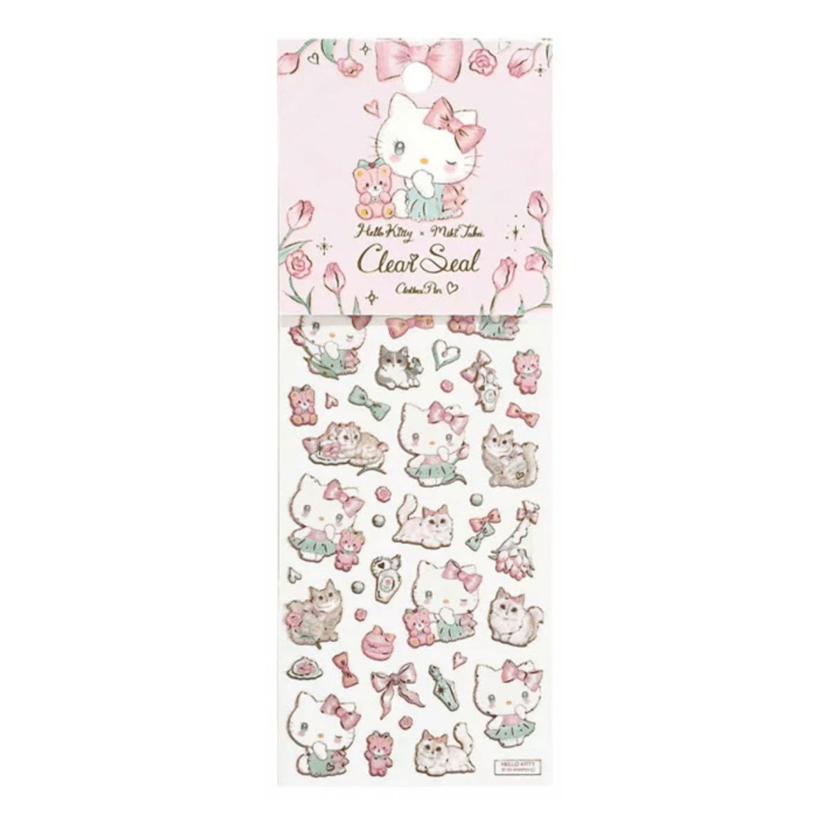 Clothes-pin Hello Kitty x Miki Takei Clear Foil Sticker Sheet - Dream Beam
