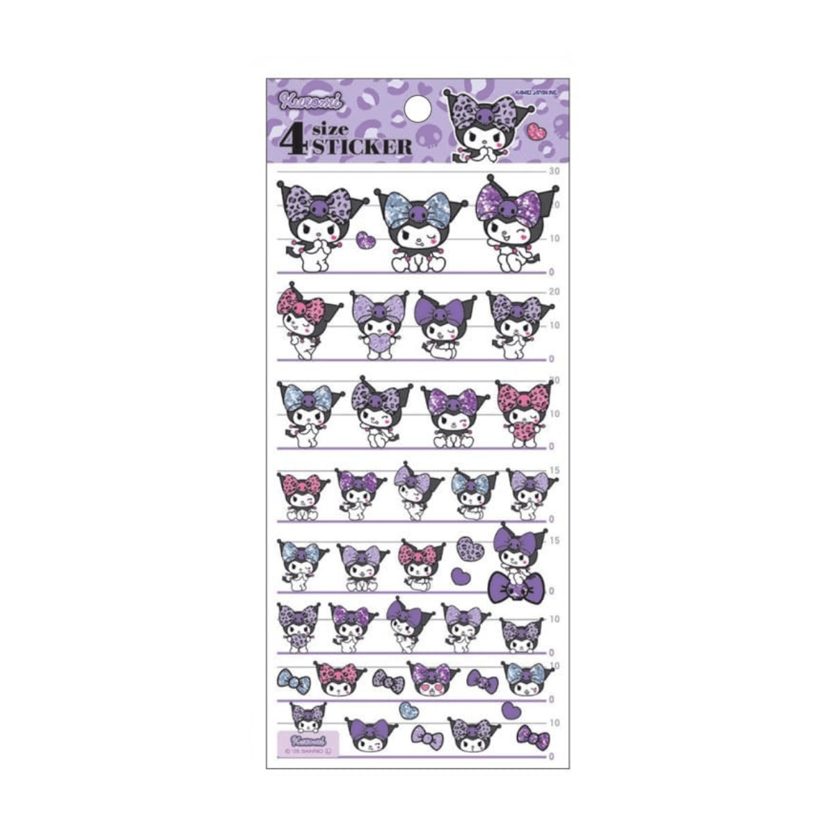 Kamio Japan Kuromi Gal Leopard Print Sticker Sheet — Sanrio Kawaii Planner Stickers - Dream Beam