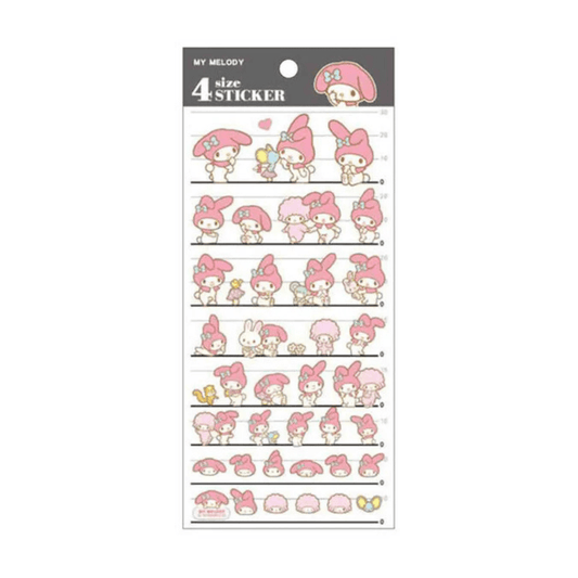 Kamio Japan My Melody Multi-Size Sticker Sheet — Kawaii Japanese Planner Stickers - Dream Beam